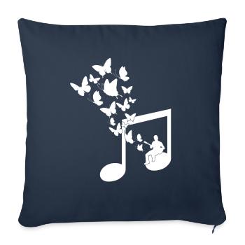Musical note guitar music lover - Sofa pillowcase 17,3'' x 17,3'' (45 x 45 cm) - navy - Front