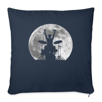 Lune de batteur - Housse de coussin décorative 45 x 45 cm - bleu marine - Devant