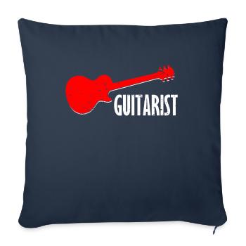 Guitariste guitariste - Housse de coussin décorative 45 x 45 cm - bleu marine - Devant