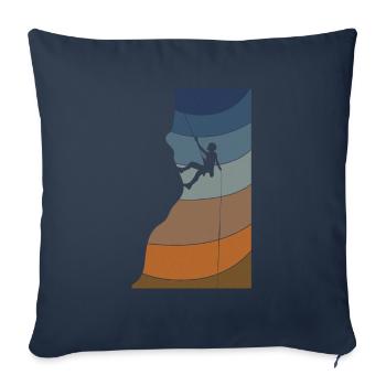 Grimpeur d'escalade - Housse de coussin décorative 45 x 45 cm - bleu marine - Devant