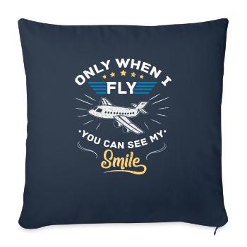 Pilot saying pilot - Sofa pillowcase 17,3'' x 17,3'' (45 x 45 cm) - navy - Front