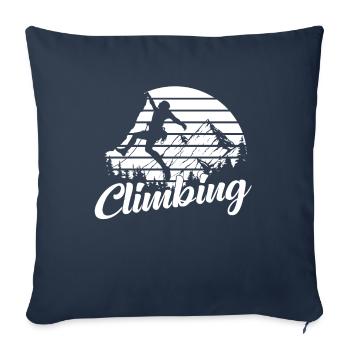 Climbing climbers - Sofa pillowcase 17,3'' x 17,3'' (45 x 45 cm) - navy - Front