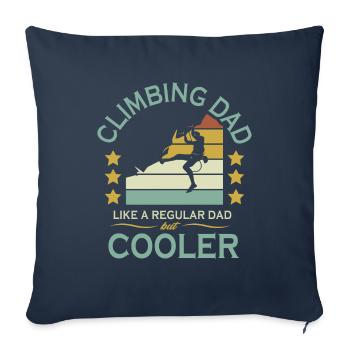 Climbing father father's day climber - Sofa pillowcase 17,3'' x 17,3'' (45 x 45 cm) - navy - Front