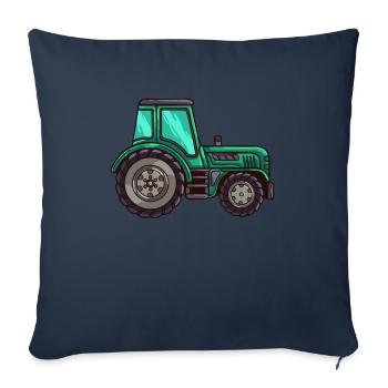 Tracteurs tracteurs - Housse de coussin décorative 45 x 45 cm - bleu marine - Devant