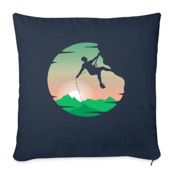 Climbing rock climbing - Sofa pillowcase 17,3'' x 17,3'' (45 x 45 cm) - navy - Front