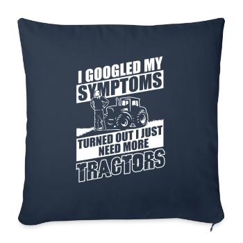 J'ai juste besoin de plus de dictons sur les tracteurs - Housse de coussin décorative 45 x 45 cm - bleu marine - Devant