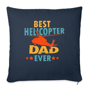 Pilote d'hélicoptère - Housse de coussin décorative 45 x 45 cm - bleu marine - Devant