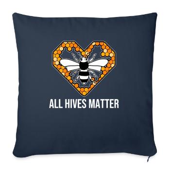 Bees beekeepers beekeeping - Sofa pillowcase 17,3'' x 17,3'' (45 x 45 cm) - navy - Front