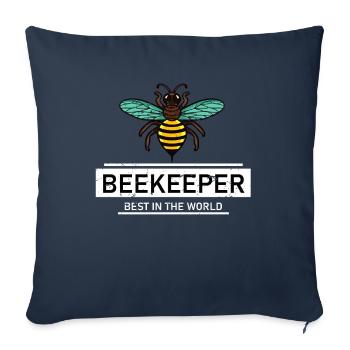 Imker Spruch Bienen - Sofakissenbezug 45 x 45 cm - Navy - Vorne