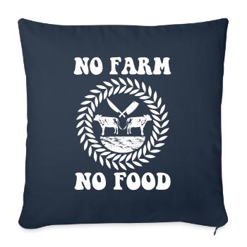 Aucun agriculteur, aucun agriculteur ne dit - Housse de coussin décorative 45 x 45 cm - bleu marine - Devant