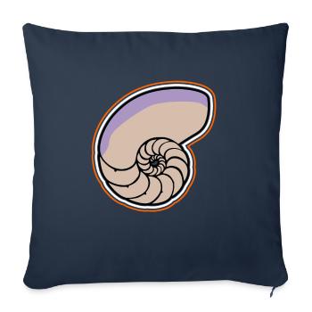 Fossiles Géologie des fossiles - Housse de coussin décorative 45 x 45 cm - bleu marine - Devant