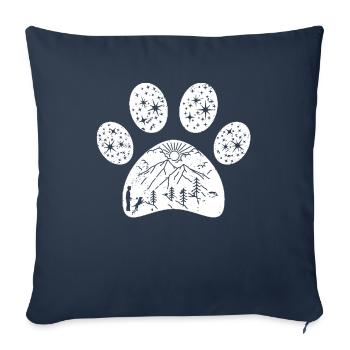 Hiking Dogs Dog Camping - Sofa pillowcase 17,3'' x 17,3'' (45 x 45 cm) - navy - Front