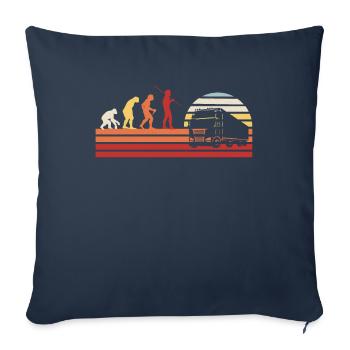 Retro Truck Driver Truck Driver Vintage Truck Driver - Housse de coussin décorative 45 x 45 cm - bleu marine - Devant