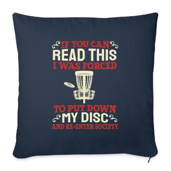 Frisbee Golf - Sofakissenbezug 45 x 45 cm - Navy - Vorne