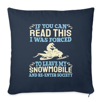 Snowmobile - Sofa pillowcase 17,3'' x 17,3'' (45 x 45 cm) - navy - Front