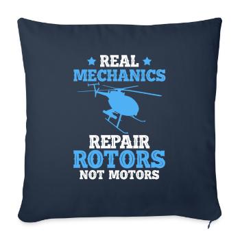 Helicopter Helicopter Pilot Heli - Sofa pillowcase 17,3'' x 17,3'' (45 x 45 cm) - navy - Front