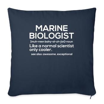 Marine biology - Sofa pillowcase 17,3'' x 17,3'' (45 x 45 cm) - navy - Front