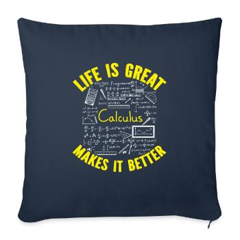 Mathématiques Mathématiques - Housse de coussin décorative 45 x 45 cm - bleu marine - Devant