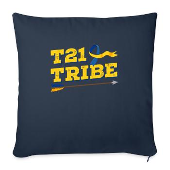 Down syndrome T21 trisomy 21 - Sofa pillowcase 17,3'' x 17,3'' (45 x 45 cm) - navy - Front