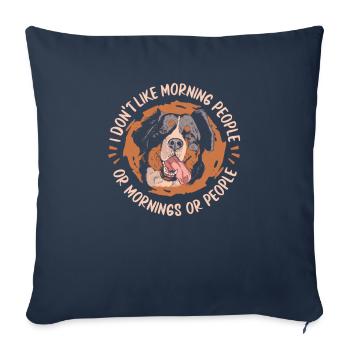 Bouvier Bernois Chien - Housse de coussin décorative 45 x 45 cm - bleu marine - Devant