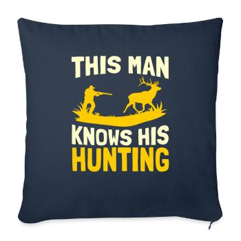 Hunter Hunting Hunting - Sofa pillowcase 17,3'' x 17,3'' (45 x 45 cm) - navy - Front