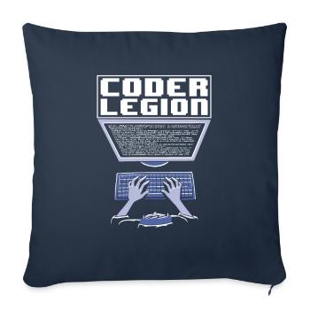Programmeur Coder Développeur de logiciels - Housse de coussin décorative 45 x 45 cm - bleu marine - Devant