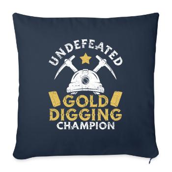 Gold Mining Gold Mine - Sofa pillowcase 17,3'' x 17,3'' (45 x 45 cm) - navy - Front