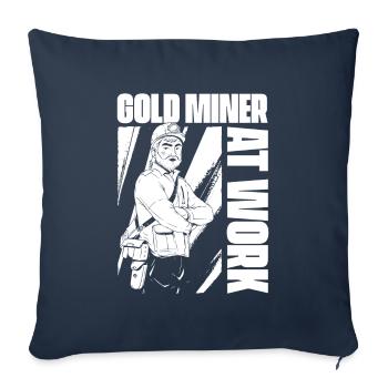 Gold Mining Gold Mine - Sofa pillowcase 17,3'' x 17,3'' (45 x 45 cm) - navy - Front