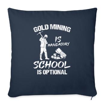 Gold Mining Gold Mine - Sofa pillowcase 17,3'' x 17,3'' (45 x 45 cm) - navy - Front