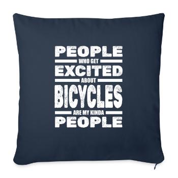 Road Bike Bicycle Road Cyclist Cycling Cyclist - Sofa pillowcase 17,3'' x 17,3'' (45 x 45 cm) - navy - Front
