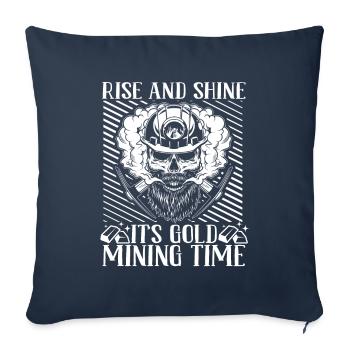 Gold Mining Gold Mine - Sofa pillowcase 17,3'' x 17,3'' (45 x 45 cm) - navy - Front