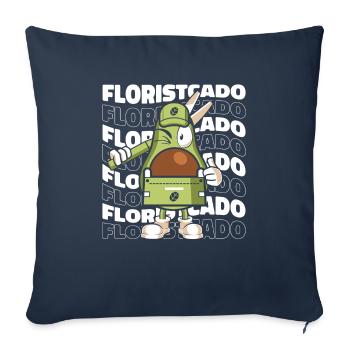 Fleuriste Fleuriste - Housse de coussin décorative 45 x 45 cm - bleu marine - Devant