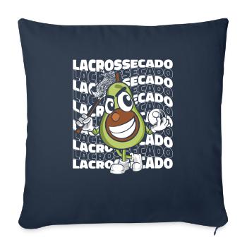 Lacrosse - Housse de coussin décorative 45 x 45 cm - bleu marine - Devant