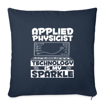 Physics Phyiker Applied Physics - Sofa pillowcase 17,3'' x 17,3'' (45 x 45 cm) - navy - Front