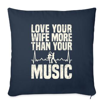 Sound Engineer Sound Engineer Husband - Sofa pillowcase 17,3'' x 17,3'' (45 x 45 cm) - navy - Front