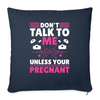 Sage-femme Futur sage-femme - Housse de coussin décorative 45 x 45 cm - bleu marine - Devant