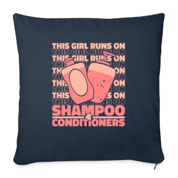 Hairdresser Hairstylist Shampoo - Sofa pillowcase 17,3'' x 17,3'' (45 x 45 cm) - navy - Front