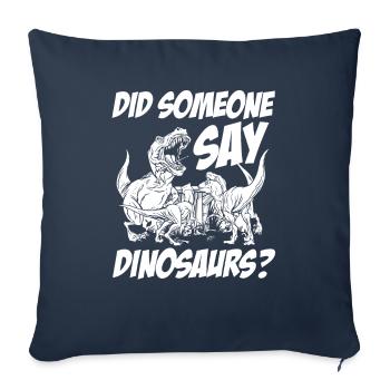 Dinosaure Dinosaure adulte - Housse de coussin décorative 45 x 45 cm - bleu marine - Devant
