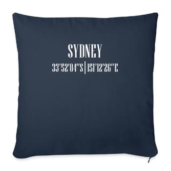 Coordonnées de la ville - Housse de coussin décorative 45 x 45 cm - bleu marine - Devant