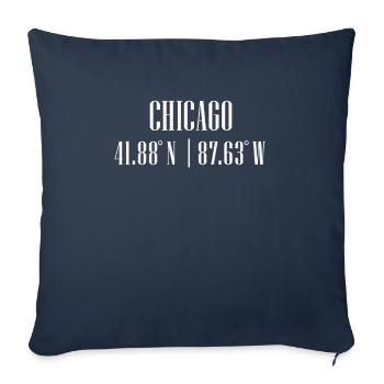 Coordonnées de la ville - Housse de coussin décorative 45 x 45 cm - bleu marine - Devant