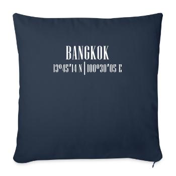Coordonnées de la ville - Housse de coussin décorative 45 x 45 cm - bleu marine - Devant