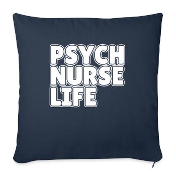 Krankenschwester Psych Nurse Life - Housse de coussin décorative 45 x 45 cm - bleu marine - Devant