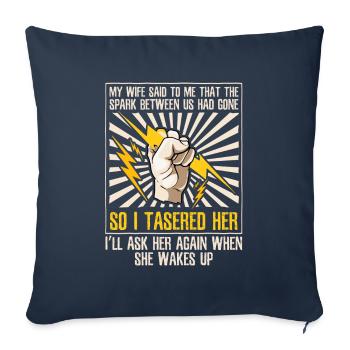 Electrician Electronics technician Construction electrician - Sofa pillowcase 17,3'' x 17,3'' (45 x 45 cm) - navy - Front