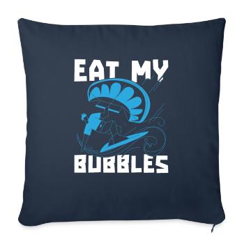 Kitesurfer Kitesurfen Kiten Kitesurf - Housse de coussin décorative 45 x 45 cm - bleu marine - Devant