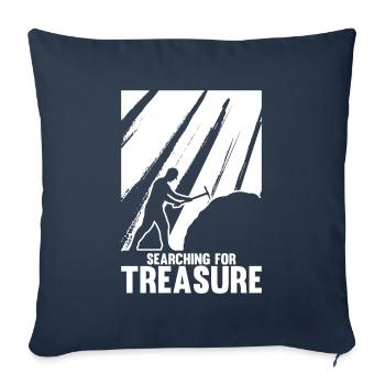 Des prospecteurs à la recherche d’un trésor - Housse de coussin décorative 45 x 45 cm - bleu marine - Devant
