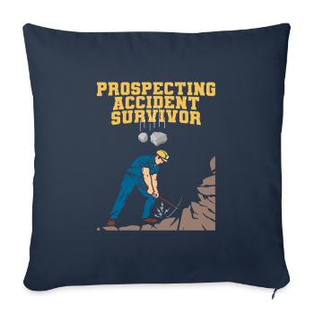 Des prospecteurs à la recherche d’un trésor - Housse de coussin décorative 45 x 45 cm - bleu marine - Devant