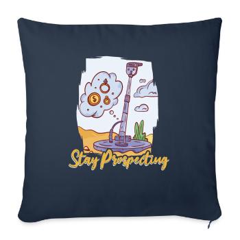 Des prospecteurs à la recherche d’un trésor - Housse de coussin décorative 45 x 45 cm - bleu marine - Devant