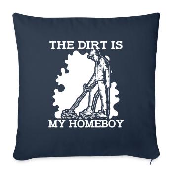 Des prospecteurs à la recherche d’un trésor - Housse de coussin décorative 45 x 45 cm - bleu marine - Devant