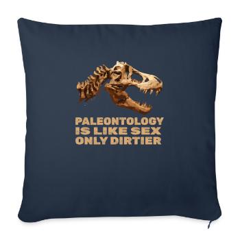 Dinosaure Dinosaure adulte - Housse de coussin décorative 45 x 45 cm - bleu marine - Devant