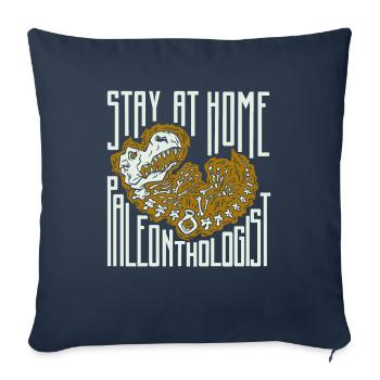 Dinosaure Dinosaure adulte - Housse de coussin décorative 45 x 45 cm - bleu marine - Devant